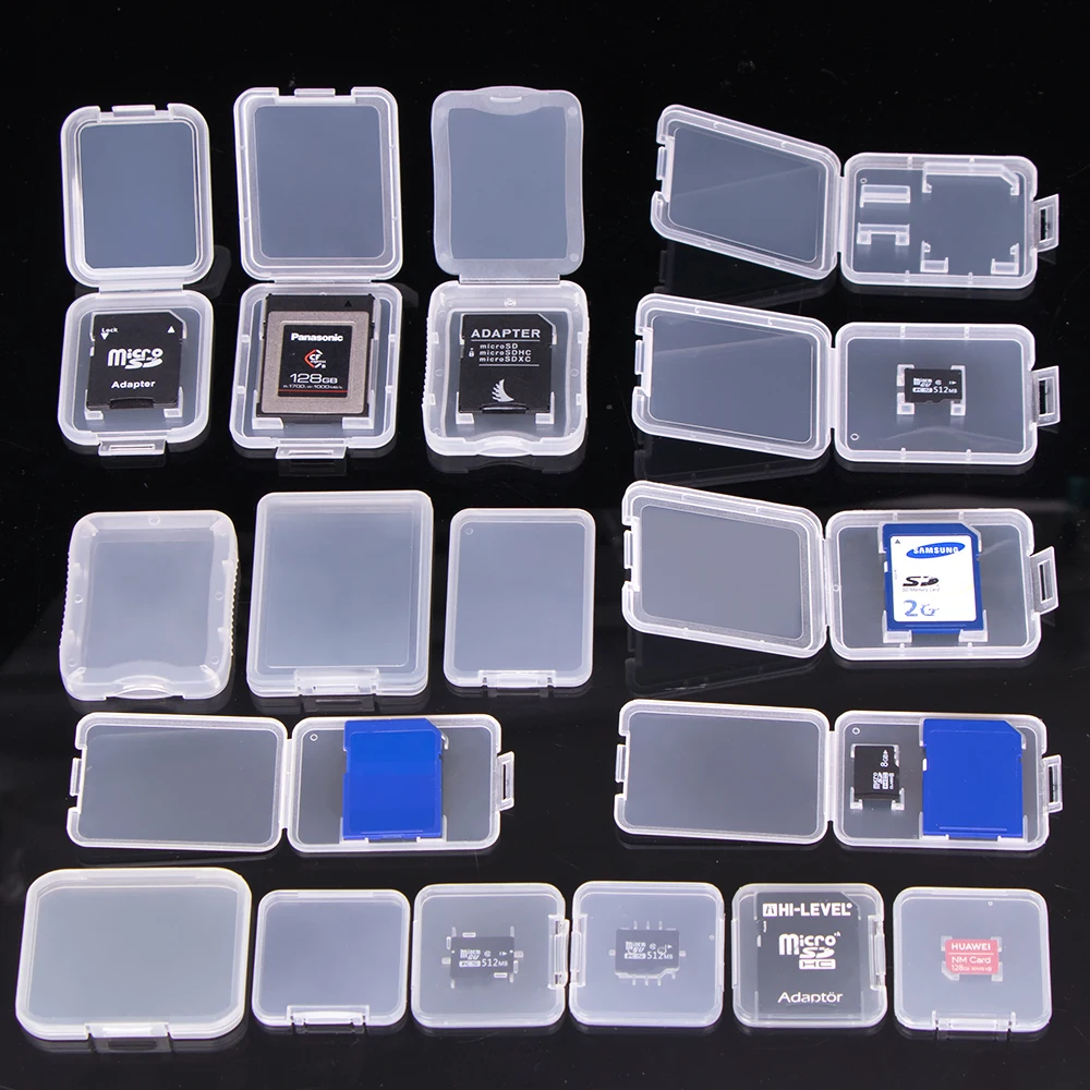 SUNSHING Portable Memory Card Holder Cases CF SD Universal Protective Case Plastic Storage Jewel Case For Micro SD SDXC SDHC