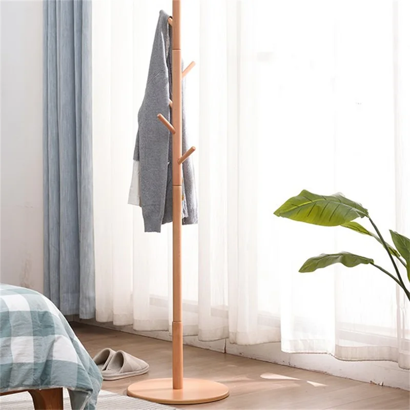 Custom solid wood simple rack practical triangular solid wood clothing rack