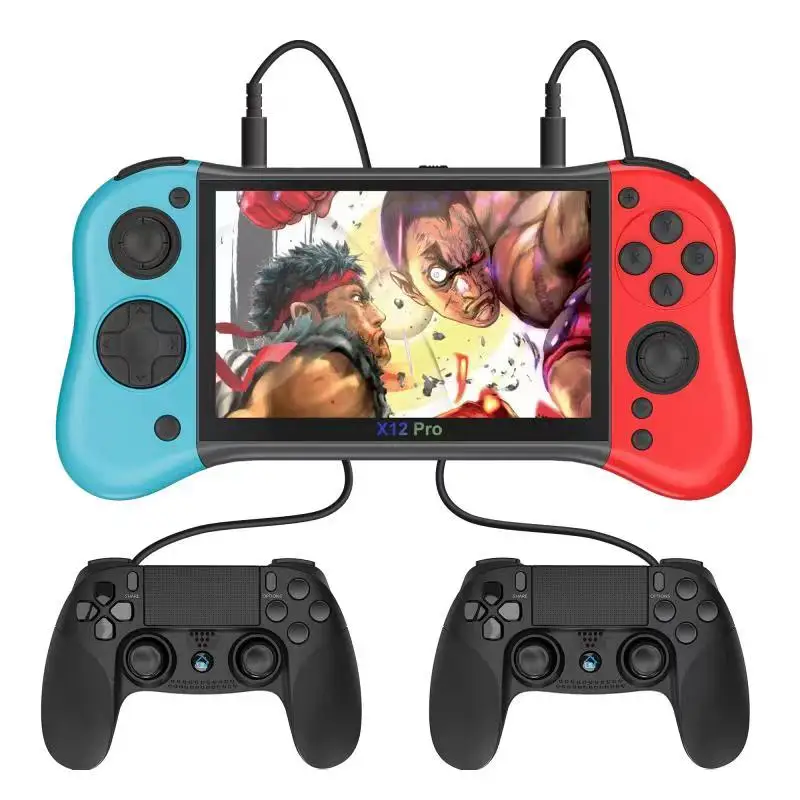 Новое поступление 3500 классических игр X12 Pro портативная консоль для видеоигр 8 Гб 5,1 дюйма 64 бит игровой плеер
