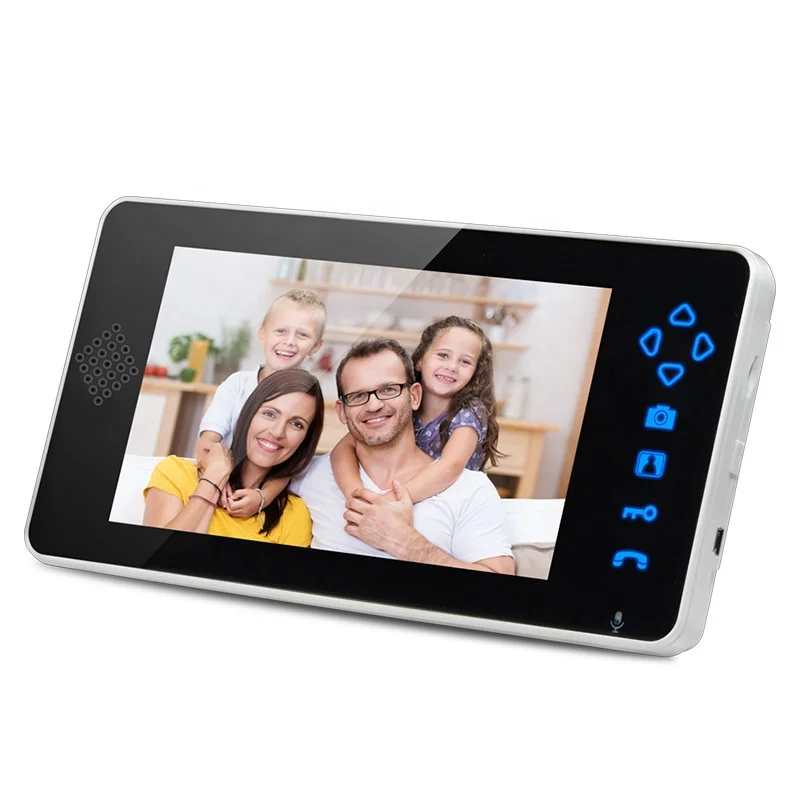 7' TFT LCD Wired Video Door Phone System Indoor Monitor Outdoor IR Camera Support Unlock Visual IP Video Intercom System