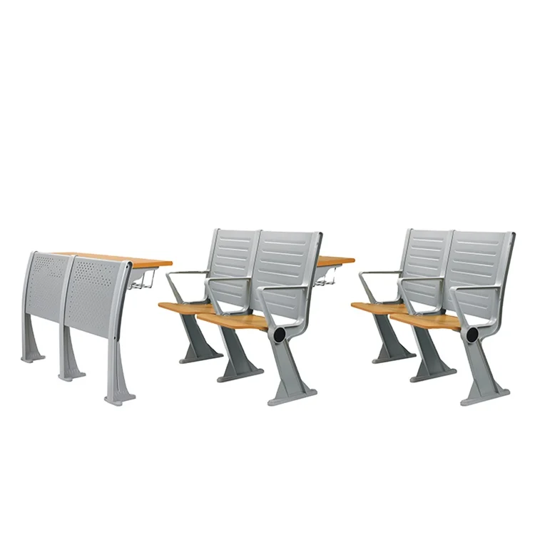 elementary school student school ladder lecture hall chairs two seater university ladder chair with table board