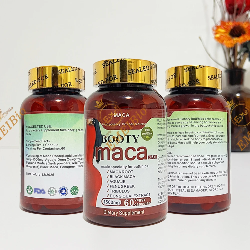 Private Label Vitamins Herbal Supplement Maca Hips Butt Lift Enlargement Capsule Hips And Butt Enhancement Pills