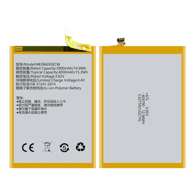 OEM HB396693ECW 4000M 3.8v li-ion battery for Huawei Mate 8 MT8-TL00/TL1 NXT-DL00