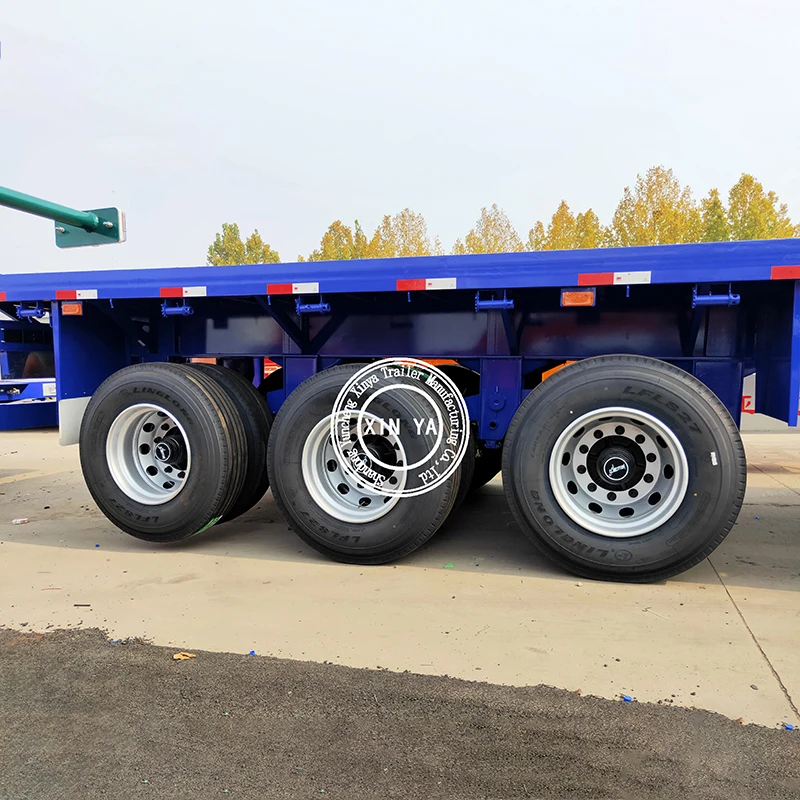 XINYA 3 Axle 40 Feet Container Trailer Heavy Capacity Flatbed Semi-trailer