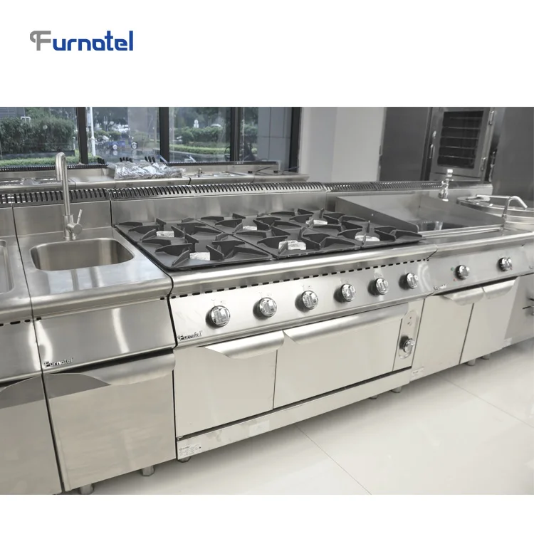 
Furnotel 900 Series Chinese Style Two Burner Cooking Range Without Oven 