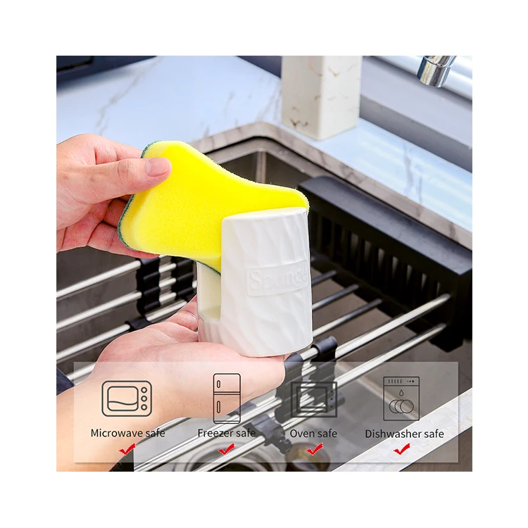 Modern Design Rational Construction Sponge Drain Rack Sponge Sink Holder For Kitchen