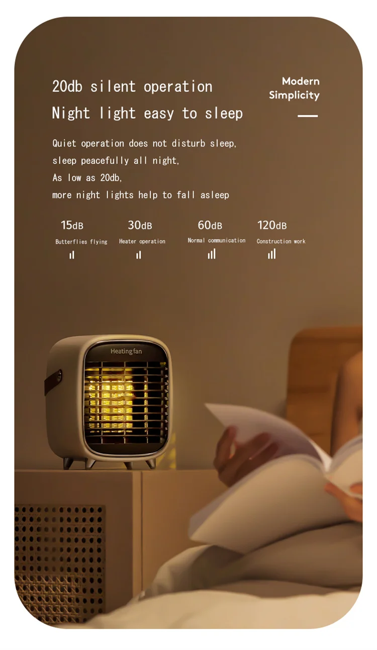 Desktop Office Space Heater Fan Hot Wind Warmer Machine for Winter Air Heating PTC  Home Fan Heater