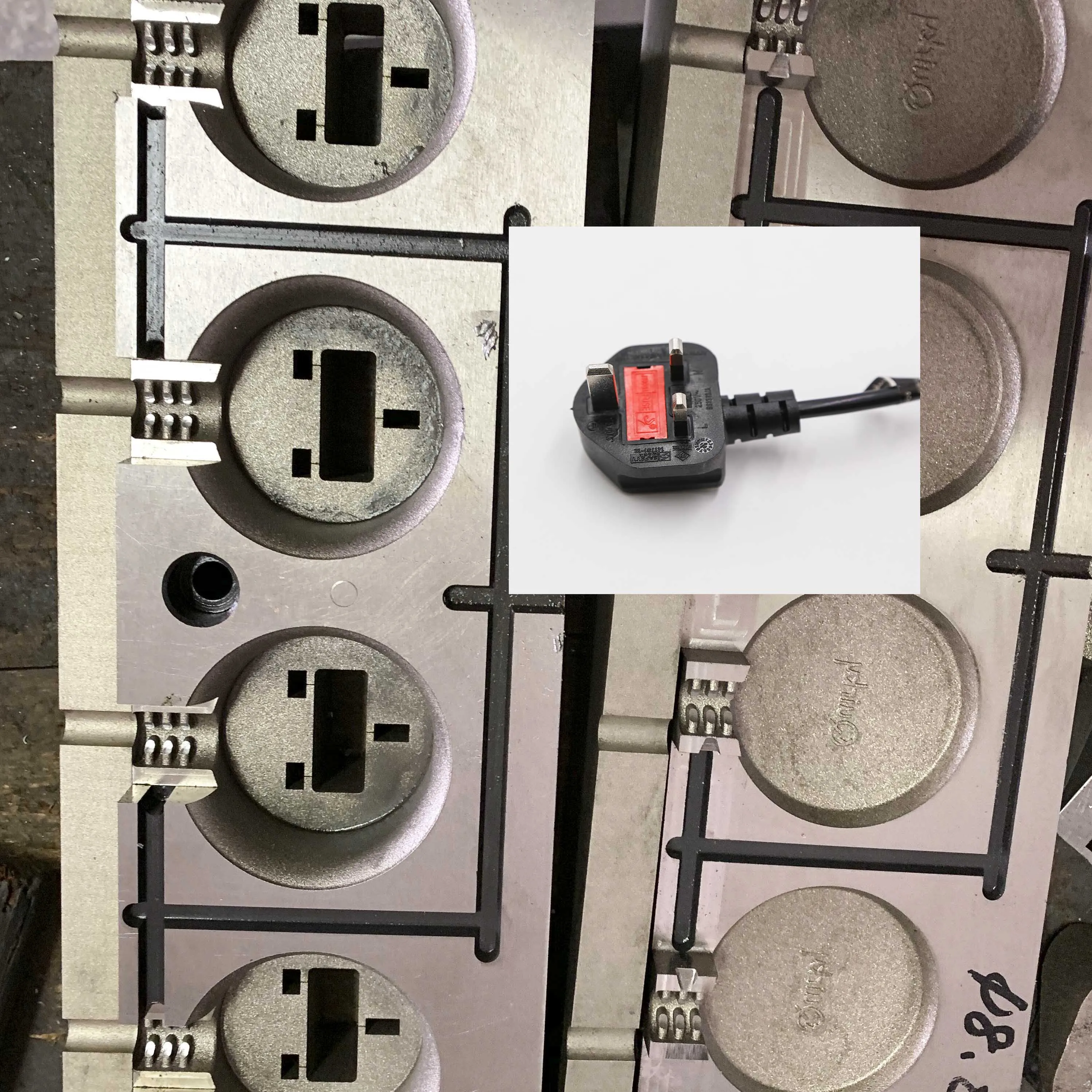 
MD-28 injection molding AC plug mold/ UK plug mold/mold customized factory 