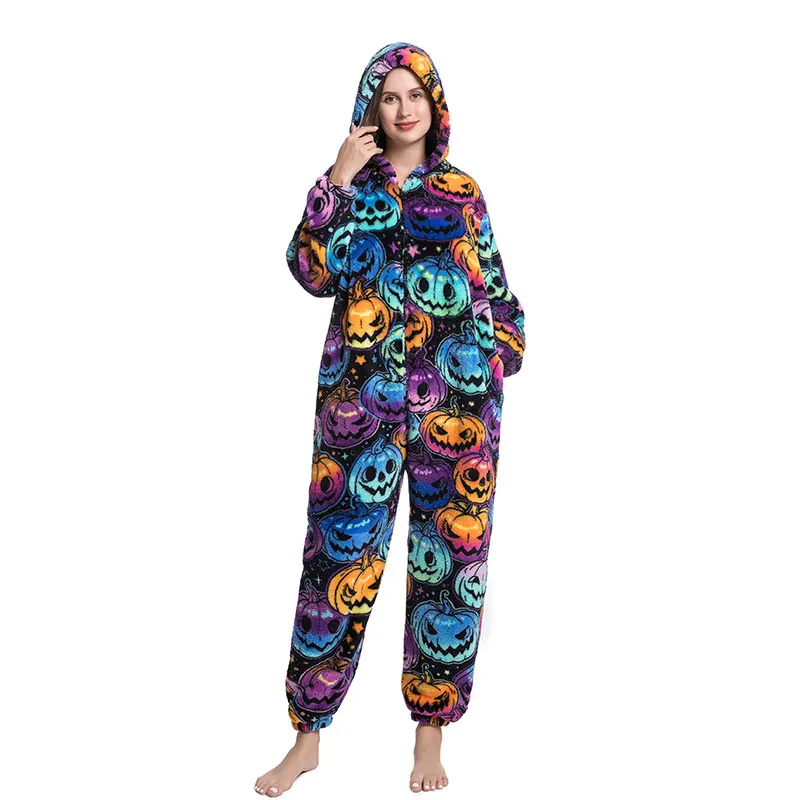 long plush coral fleece animal christmas onesie pajamas Pijama Kigurumi  for women pajamas