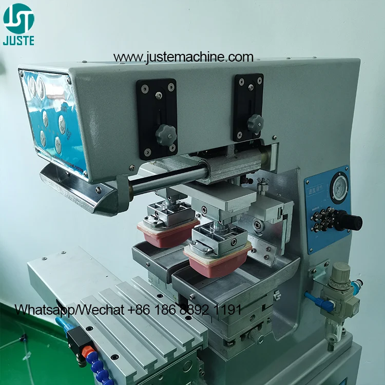 2 Colour Pad Printing Machine Clipper Uv Curing Ink Pad Printer For Lighter Logo Poker Chips Substrate Coffee Cup Wine Glass