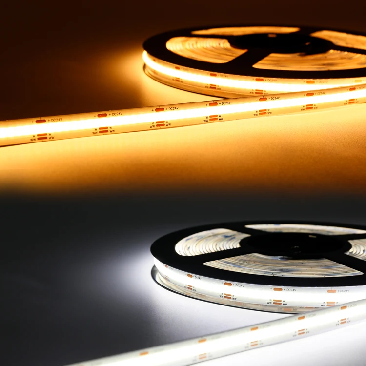 Custom Flexible 640 480 Leds Dc 5v 12v 24v 10000 Lumens Warm White Rgb Fcob Cct Cob Led Strip Light Waterproof Ip20 Ip67 Ip68