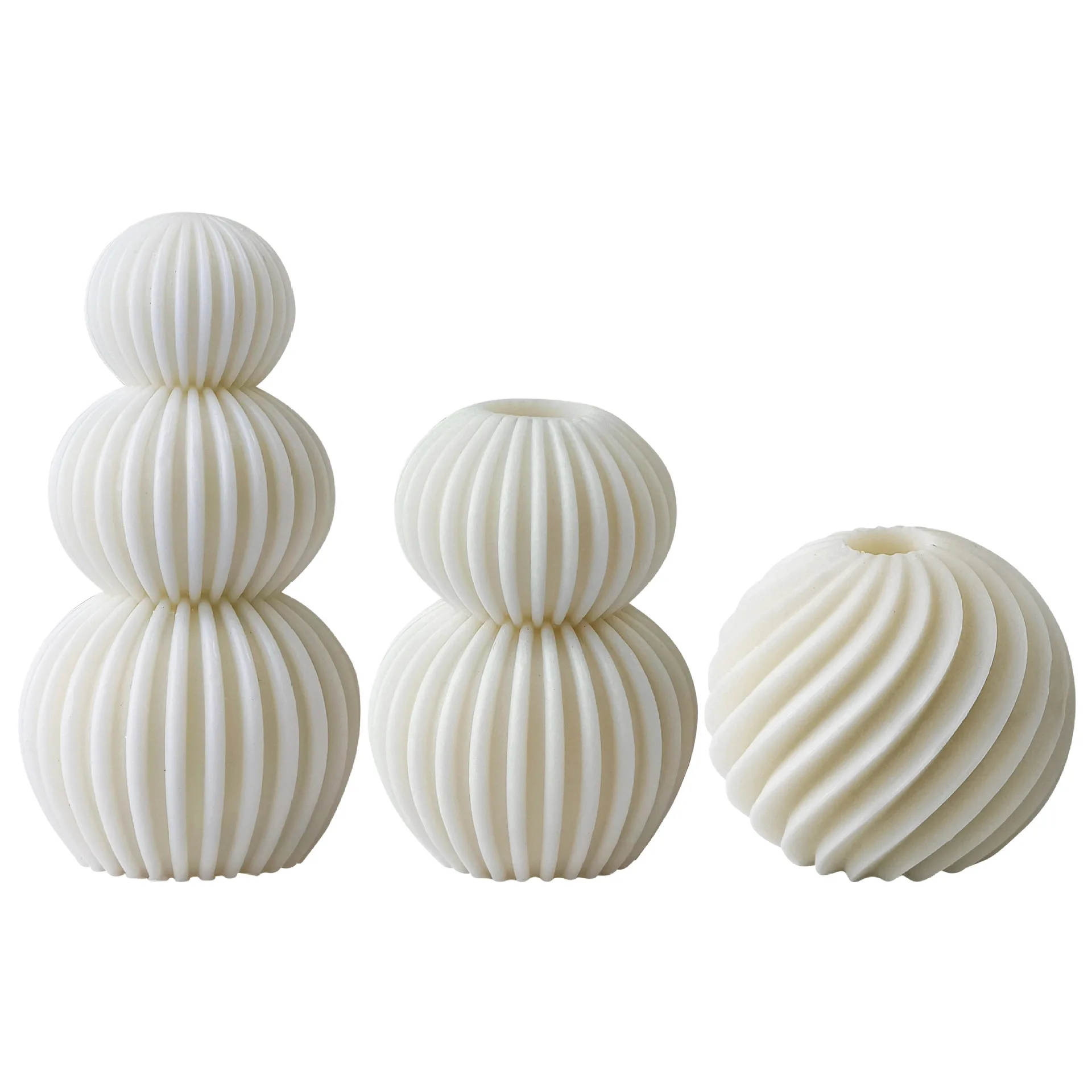 Early Riser Origami Ball Aromatherapy Candle Mold Geometric Striped Column Resin Plaster Ornament Mold Wholesale