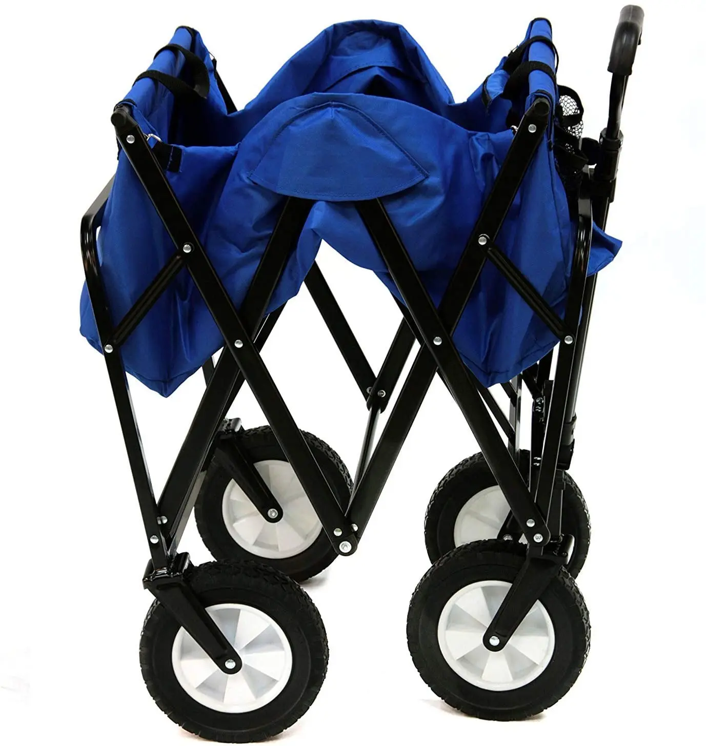 Outdoor Portable Ice Beer Cooler Box Steel Rolling Folding High Quality Camping Wagon Cart