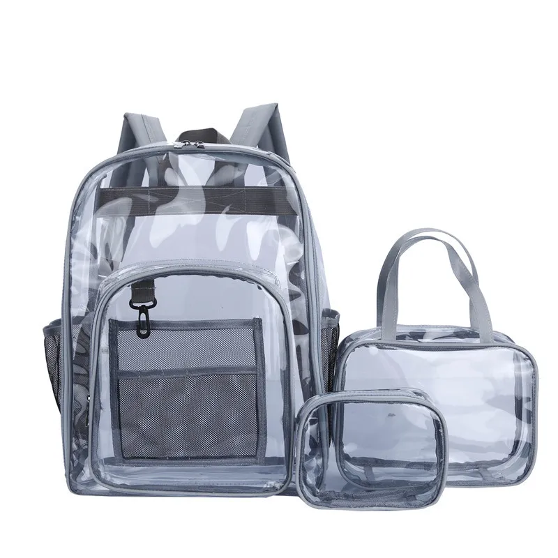 Best seller waterproof mini transparent clear pvc backpack school custom small transparent pvc bag