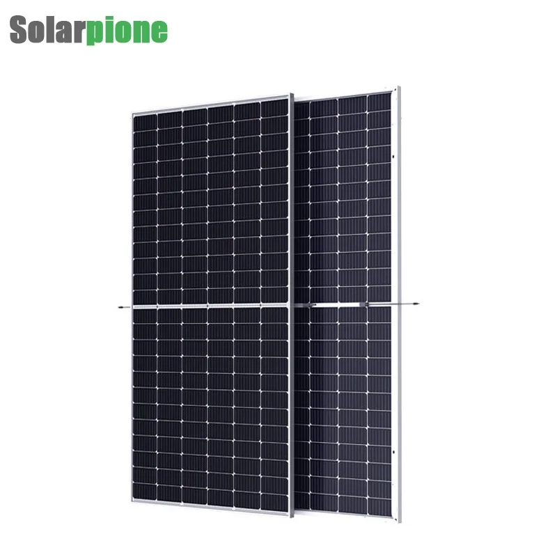 Power Banks Power Station Bifacial Solar Panel 365w 370w 375w 380w 120 Half cells 9BB 166mm Low price in production line