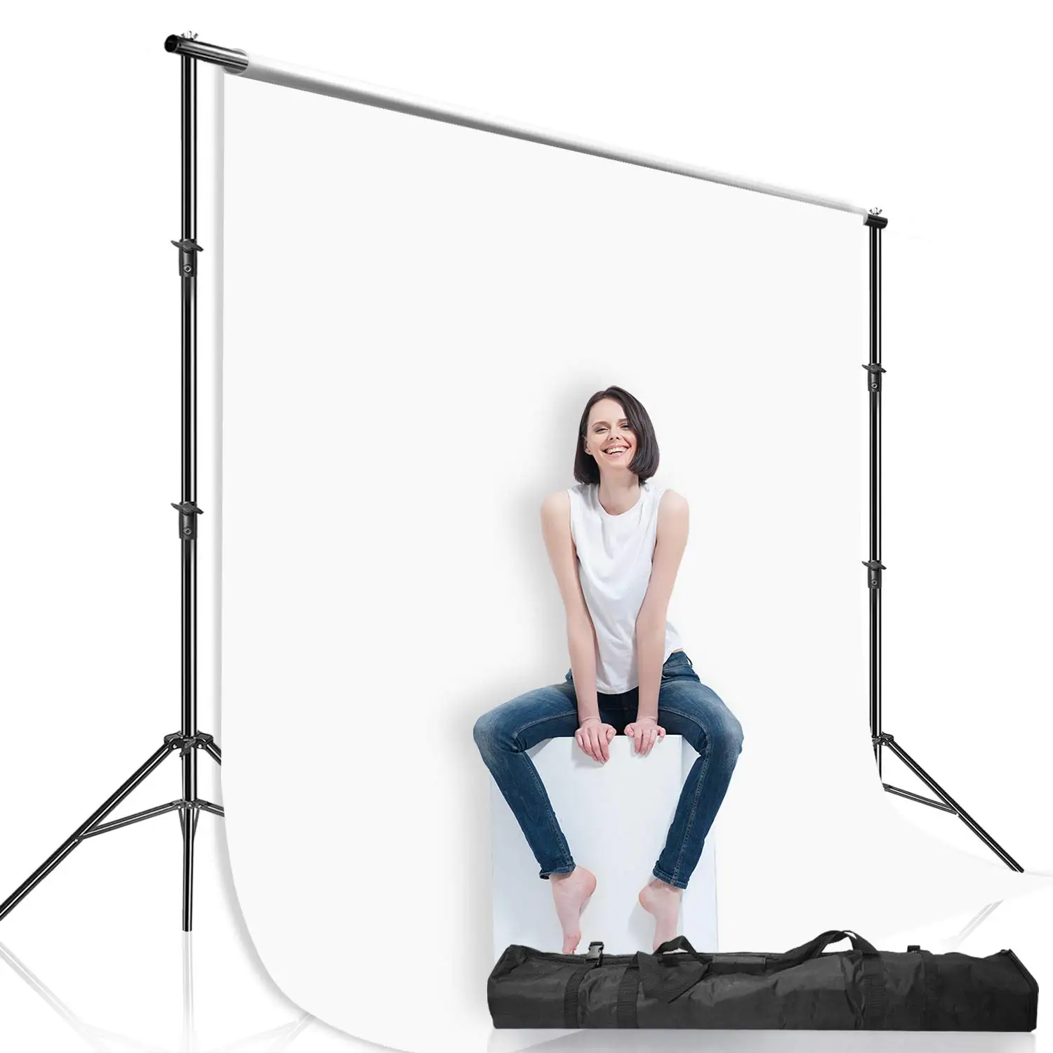 Durable aluminum backdrops tripod stand  Adjustable Photo Studio Accessories  2*3m  background stand for photography shooting