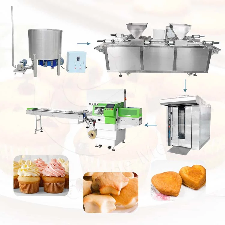 ORME Bakery Equipment Aerator Milk Madeleine Production Line Automatic Industrial Cupcake Machine of Cake
