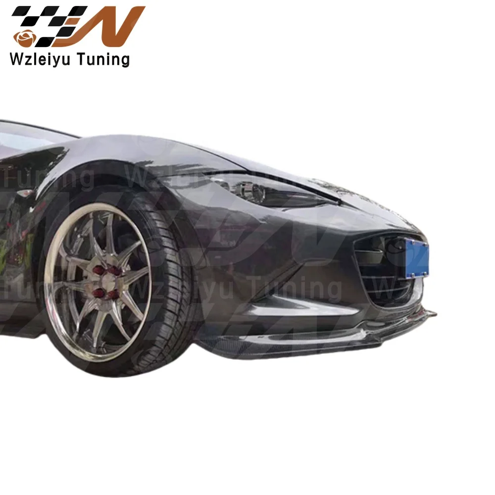 RB Style Carbon Fiber Front Bumper Lip Fit For Mazda MX5 ND 16-21 High Quality Fitment