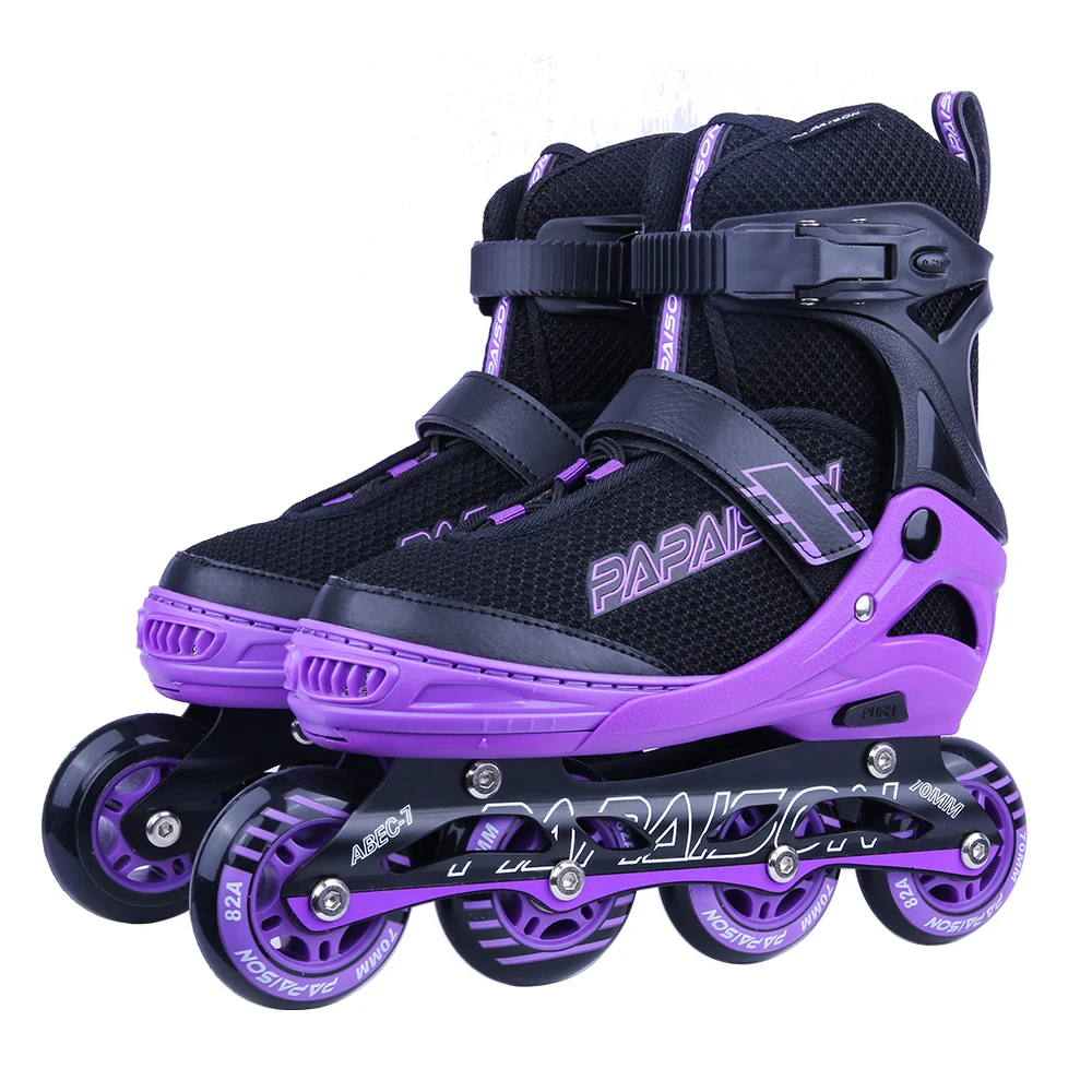 2020 new technology adjustable size no MOQ cheaper shipping cost  LED 4 wheels inline roller quad skates