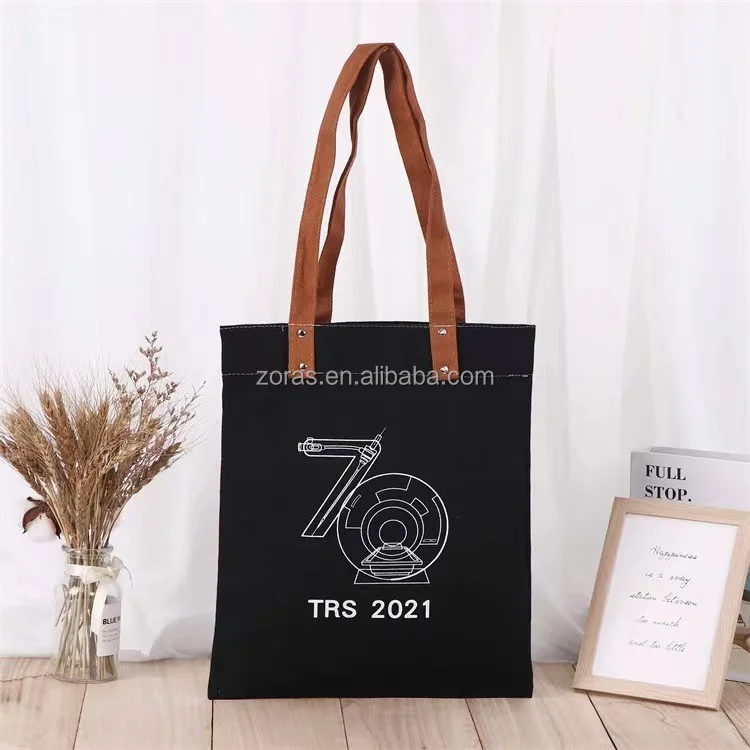 WR Custom Printed Plain Cotton Canvas Grocery Shopping Tote Bag