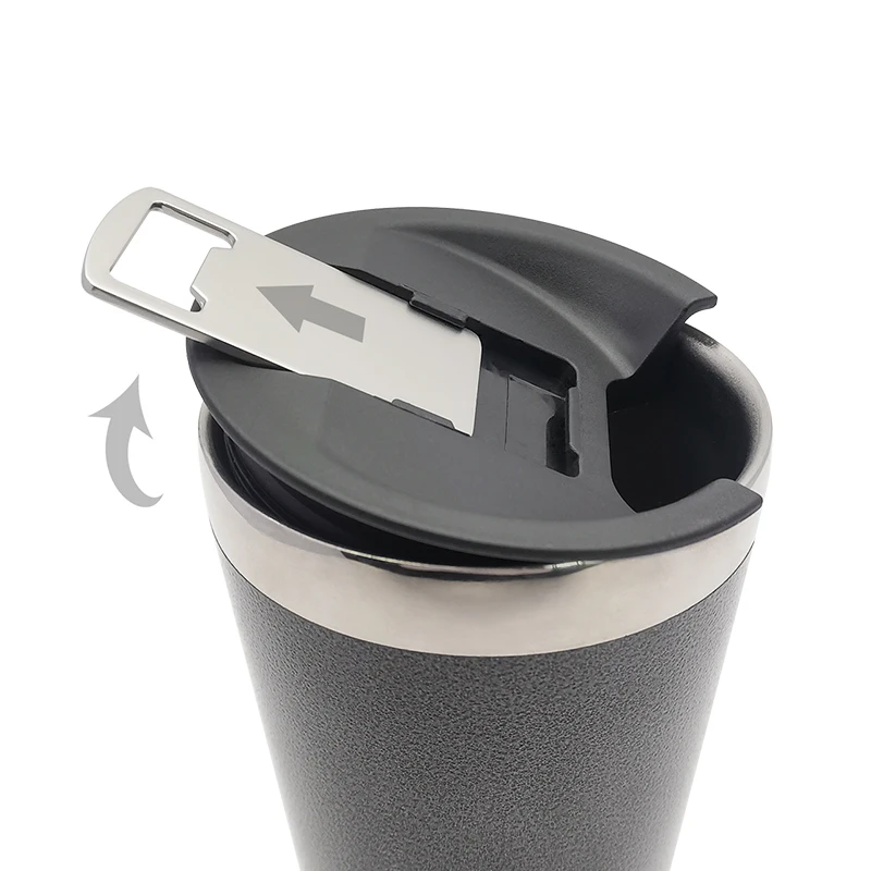 Custom16oz Stanley Vacuum Insulated Wide Mouth Tumbler Beer Cup with opener BPA-Free 18/8 Stainless Steel mug
