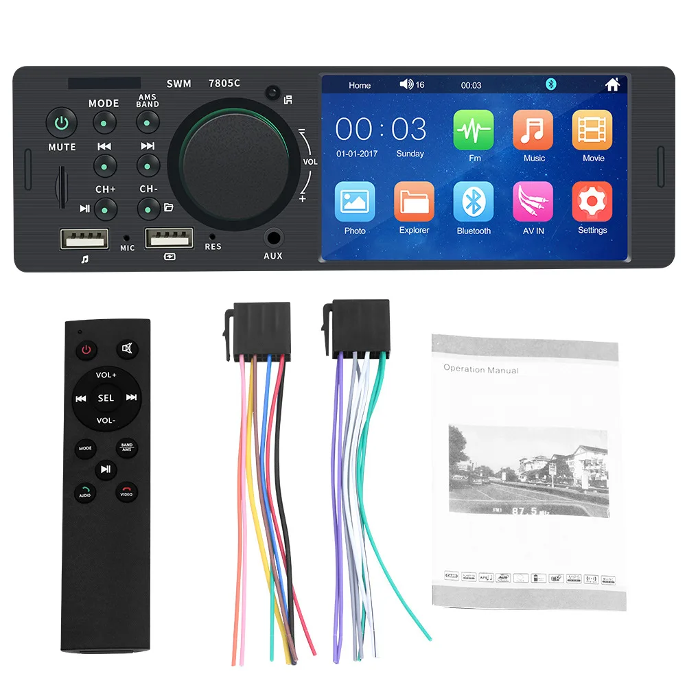 4-inch Touch Screen Dual Usb Car Mp5 Player Intelligent Bt Radio Car Audio With Cd Dvd Car Player