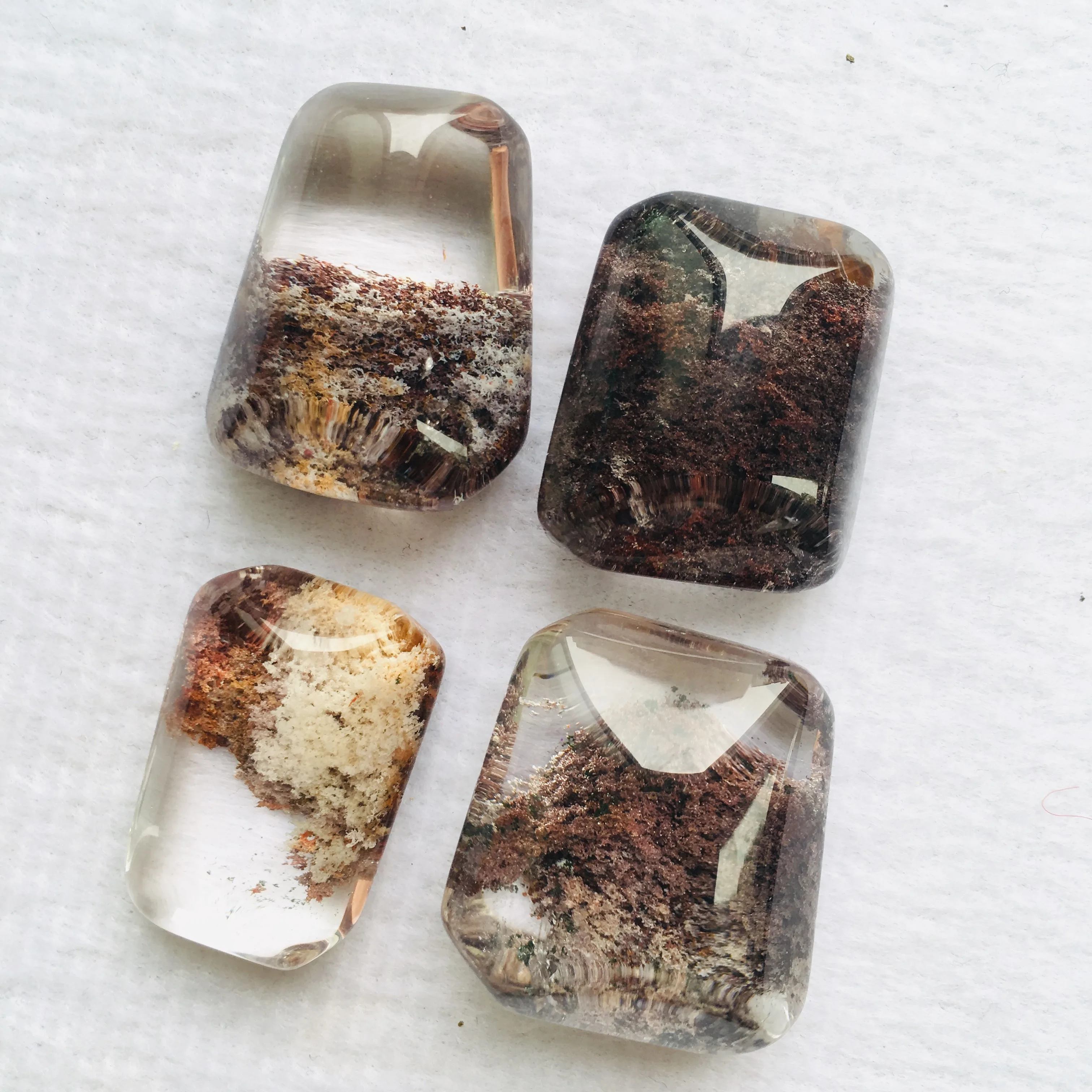 Different Shapes Green Phantom Quartz Crystal Pendants Green Ghost Drop Pendant For DIY