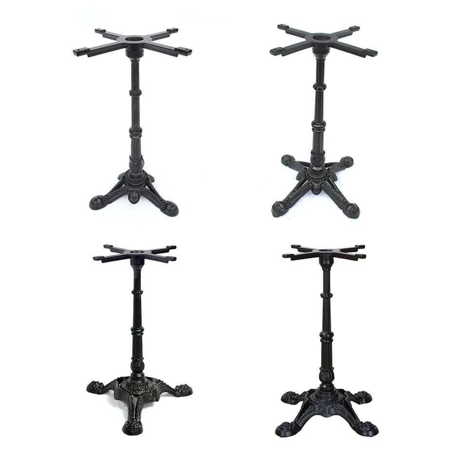 Cast iron crank industrial table legs Commercial dining metal die cast iron table base