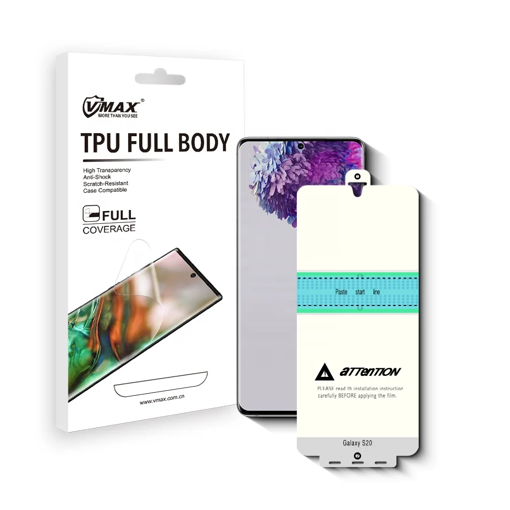 Screen Protector for Samsung Galaxy S20/ S20 Plus/ S20 Ultra 5G Installation Tool HD Clear Flexible TPU Film