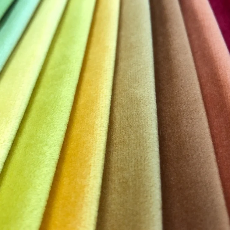 Mixed textile nordic style quilted velvet fleece curtain fabric for sale