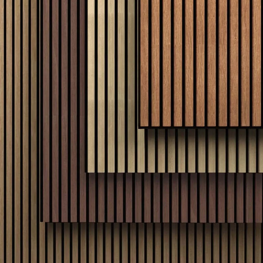 2440*600*22mm light grey walnut oak sound proof wall panels acoustic for indoor