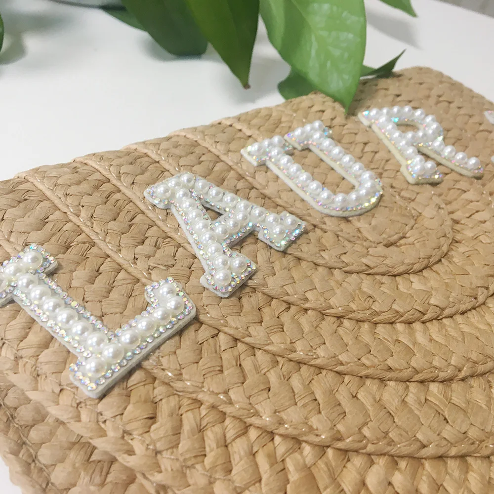 Customize Knitted women paper straw tote bag Summer Beach Paper Straw Tote Bags