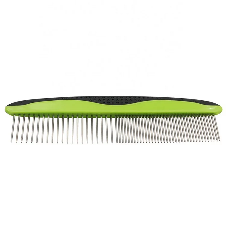 IFPG-004 Wholesale comfortable best cat dog pet metal teeth rounded pin double row needle grooming hair comb