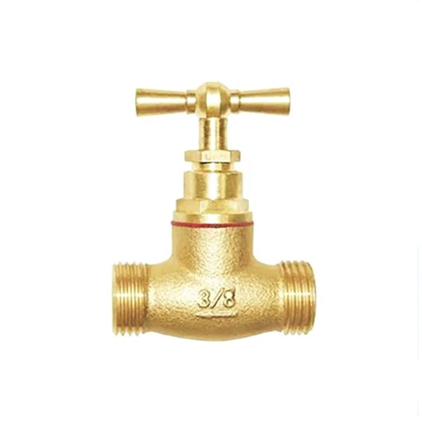 15mm Rough Brass T Head Stop Cock male thread valves
