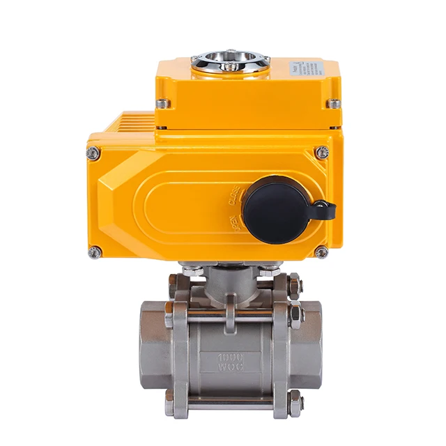 2 3 Way PVC Stainless Steel Electric Actuated Butterfly Valve Actuator Operated Ball Valve 1/2' 3/4' 1' 2' 3' 12V 24V 220V