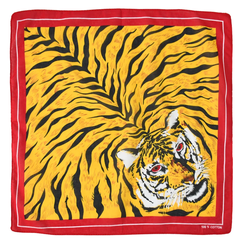 Rainbow Leopard Square Bandana Polyester Fabric Printing Hip Hop Multifunctional Handkerchief Headband Turban Bandanas