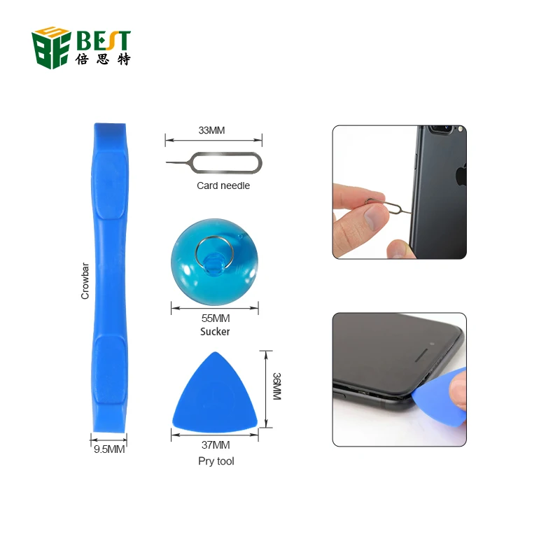 BST-500 Mobile Phone Repair Tools Plastic Pry Bar Opening Screwdriver Y0.6 P2 Disassemble Hand Kit for iPhone