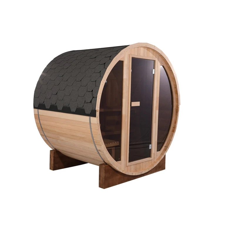 Factory Price Pine Wood Outdoor Steam Barrel Sauna for 2-4 Persons
