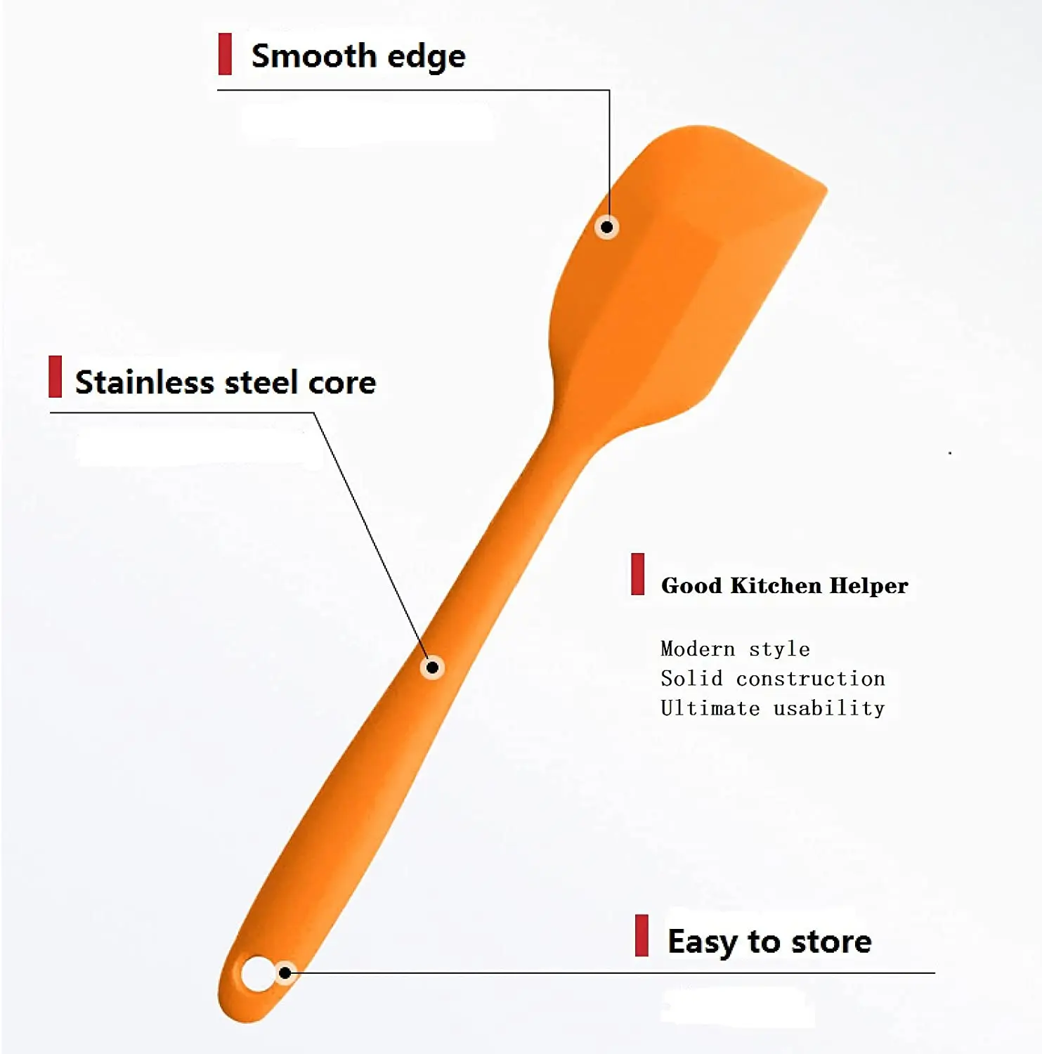 2023 hot Large Heat Resistant Cooking Spatula high-temperature Silicone Spatulas Rubber Kitchen Spatula For Nonstick Cookware