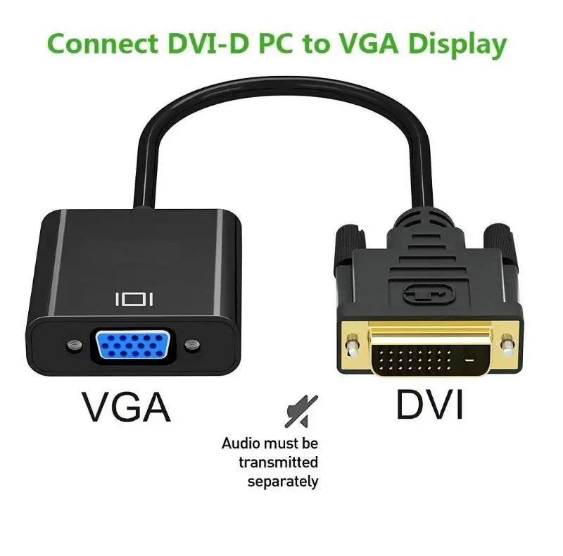 
DVI TO VGA Adapter dvi 24+1 to vga cable adapter converter for Computer Projector Laptop TV 