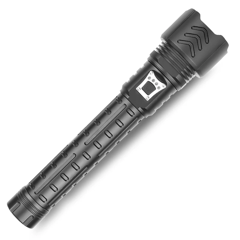  25000 Lumen XHP90 LED Military Power Bank Flashlight Portable Pro Police Torch Vibrator for