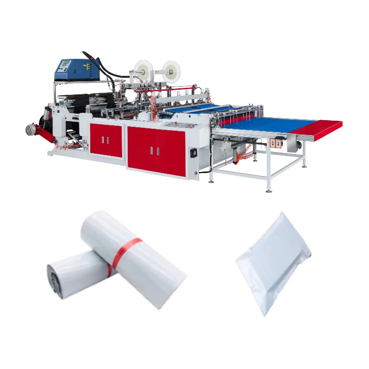 High Quality Double Lines Courier Bag DHL Express Bag Making Machine Producing Plastic Bag 200pcs/min each line
