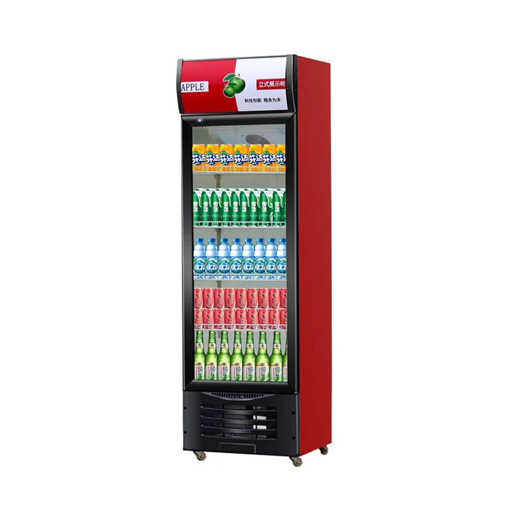 Beverage display cabinet with glass door refrigerator Commercial refrigerator with glass door vertical freezer