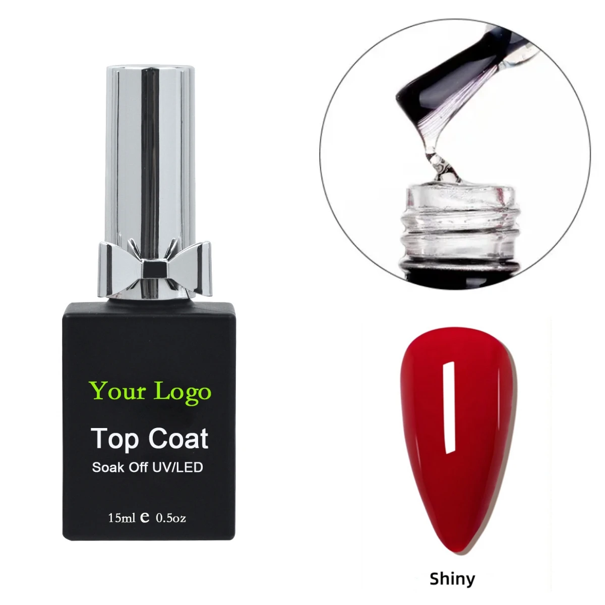 Private Label Your Logo Resin Base Gel Polish High Glossy Nail Top Gel No Wipe Clear Top Coat Base Coat