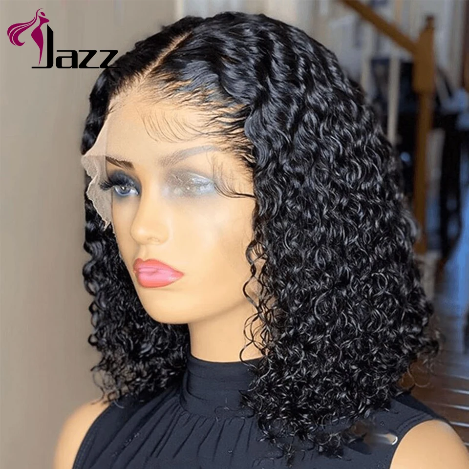Wholesale 200% density Cheap Kinky Curl Natural color Lace Frontal Wigs Raw Indian Human Hair Wig 13*4 H D full Lace For Women