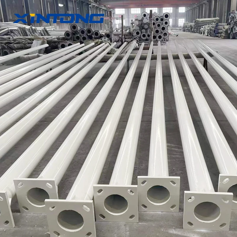 XINTONG Outdoor LED Galvanized Factory Outdoor Waterproof Led Outdoor  Galvanized Light 8 meter height Street Light Pole