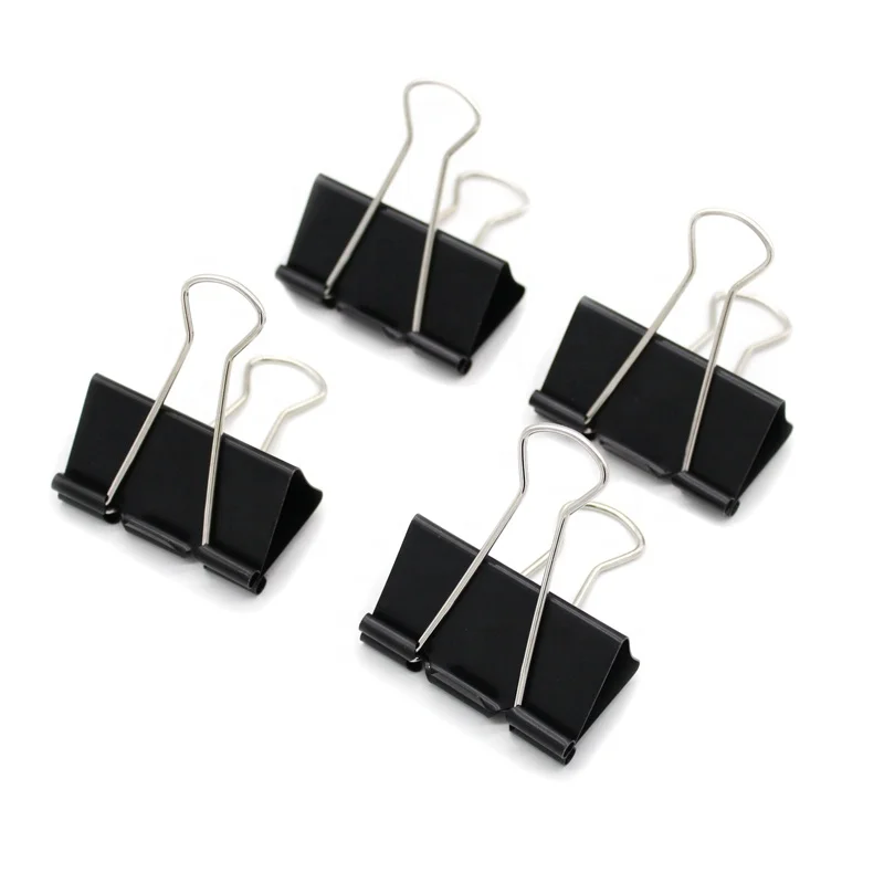 51mm Large Paper Clips Black Binder Clips 2inch Big Paper Clamps Clips For School and Office Supplies