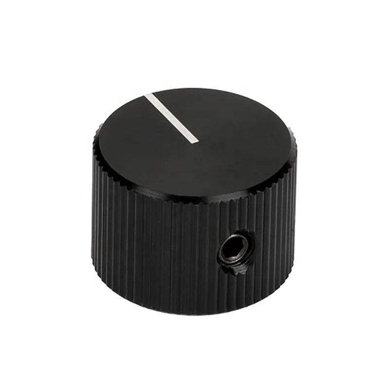 Custom CNC Machining Metal Potentiometer Knob Aluminum Guitar Pedal Knobs Solid Anodized Aluminum Guitar Knobs with Set Screw