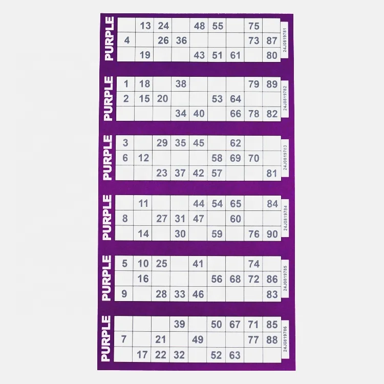 Manufacture custom bingo cards paper Virtual Bingo Game  printable bingo board card Generator