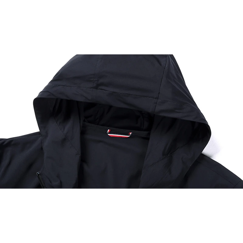 Sports jacket for men Custom 100% Polyester jacket Hooded Windbreaker Jacket